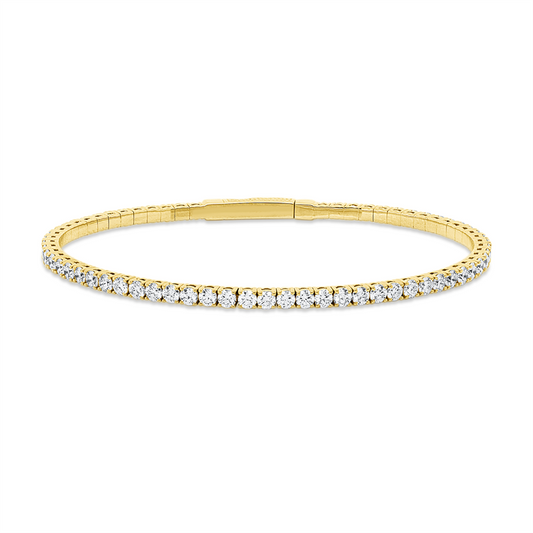 Armreif 18 kt GG, 64 Brill. 2,93 ct, TW-si
