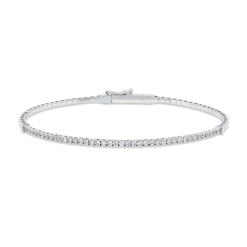 Armreif 18 kt WG, 40 Brill. 0,63 ct, W-pi