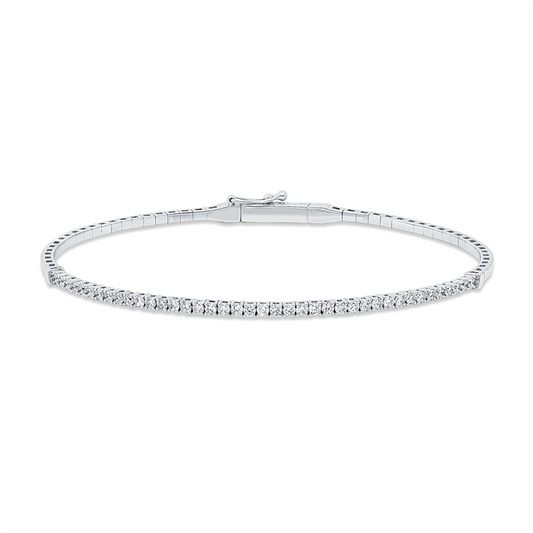 Armreif 18 kt WG, 40 Brill. 0,63 ct, W-pi