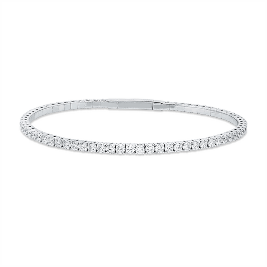 Armreif 18 kt WG, 65 Brill. 2,95 ct, TW-si