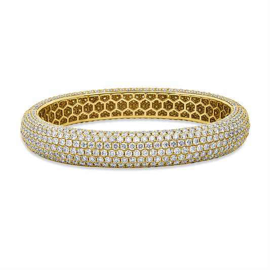 Armreif 18 kt GG, 815 Brill. 21,08 ct, TW-si
