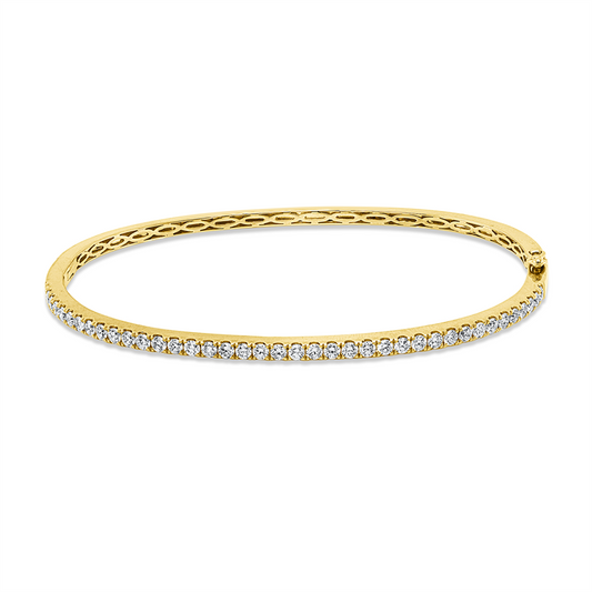 Armreif 18 kt GG, 39 Brill. 1,07 ct, TW-vsi/si