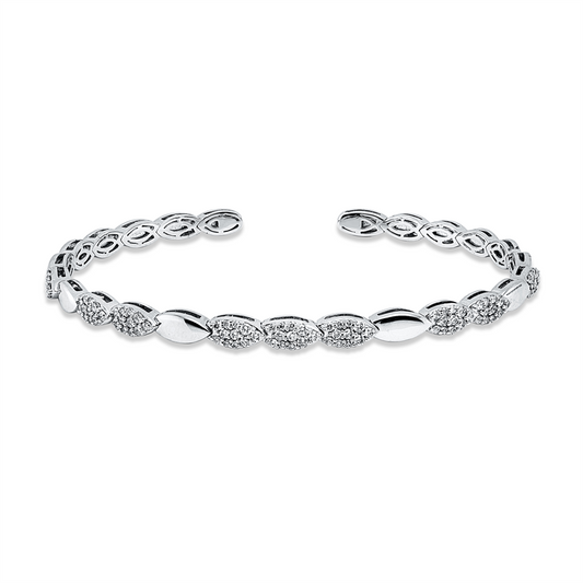 Armreif 18 kt WG, 99 Brill. 0,56 ct, TW-si