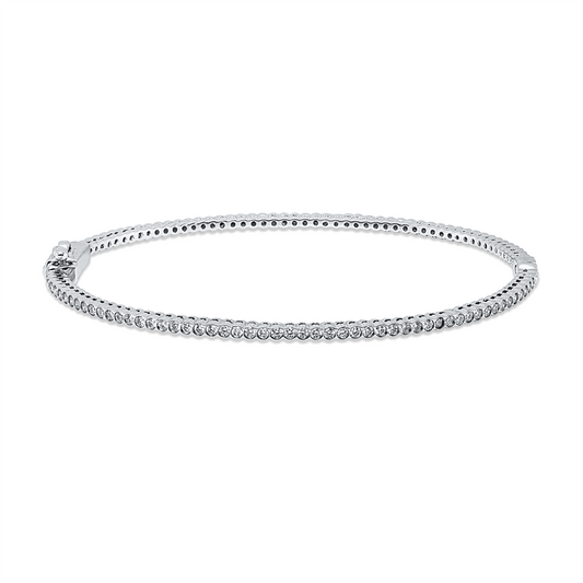 Armreif 18 kt WG, 54 Brill. 0,50 ct, TW-si