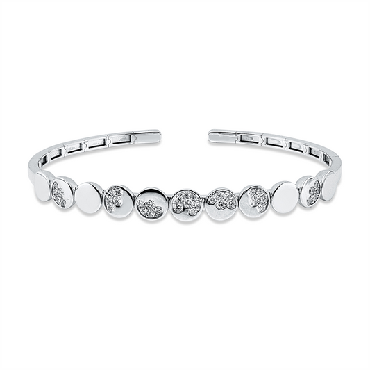 Armreif 18 kt WG, 37 Brill. 0,43 ct, TW-si
