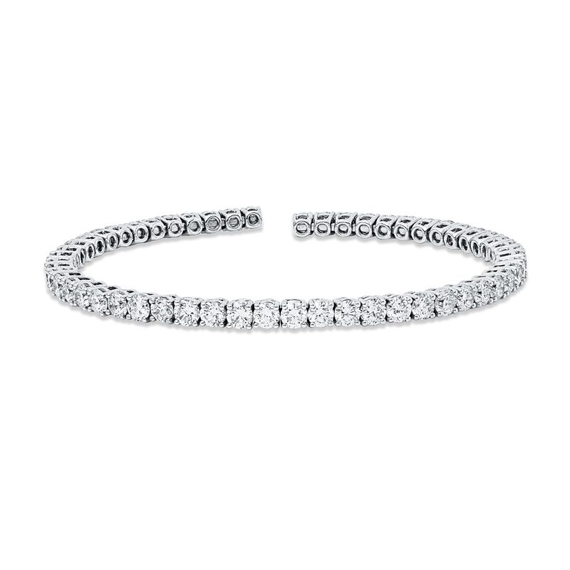 Armreif 18 kt WG, 55 Brill. 6,00 ct, TW-si